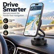 Magnetic Phone Holder, Suction Phone Mount, Car Phone Stand, Foldable Phone Holder, Vacuum Magnetic Base, 360° Rotation, Adjustable Viewing Angle, Aluminum Alloy, Compact Design For Car, Desk, Kitchen, Bathroom, Travel And Daily Use - Multicolor - View 8