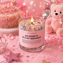 1pc Rainbow Candy Scented Candle, Birthday Cake Fragrance Candle, Suitable For Women, Best Friends, Sisters And Girls, Fun Birthday Gift And Party Decoration - Multicolor - View 2