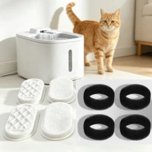 COOYOMOO New Cat Water Fountain Filter 4/812Pcs Fit 101oz/3L Pet Replacement Filters For Stainless Steel Cat Dog Water Fountain Filter - 1L - View 4