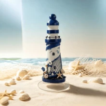 1pc Ocean Mini Lighthouse Mediterranean Style Home Decor Craft Gift Lighthouse Ornament - 1PC - View 11