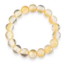 Color-Changing Glow-In-The-Dark Bead Bracelet, DIY Champagne Starry Sky Round Bead Wristband, Glow-In-The-Dark Bracelet Jewelry Gift, Suitable For Family, Friends, Couples, Versatile Fashionable Luxury Gift - Champagne - View 5