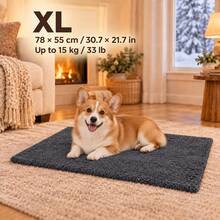 Self-Heating Pet Mat For Dogs And Cats, Soft Arctic Fleece Warm Pet Bed With Reflective Aluminum Foil And Black Non-Slip Bottom, No Electricity Required, Indoor Pet Winter Warm Sleep Mat - Dark Grey - View 10