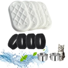COOYOMOO New Cat Water Fountain Filter 4/812Pcs Fit 101oz/3L Pet Replacement Filters For Stainless Steel Cat Dog Water Fountain Filter - 1L - View 13