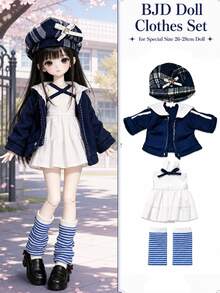 YOSD/KARORU Fit Special Size 1/6 BJD Doll Clothes, Japanese School Uniform Sailor Suit Set, Suitable For 26-28cm (10-11 Inch) Dolls - Doll Outfit Set (Doll Not Included) - View 1