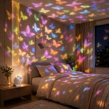 Dynamic Colorful Butterfly Projection Lamp, USB Powered, 360° Adjustable Angle, Full Room Colorful Butterfly Light Effect, Dynamic Night Light, Suitable For Bedroom And Party Decoration, Spring Home Decor, Christmas And Easter Gift Choice - Butterfly - View 8