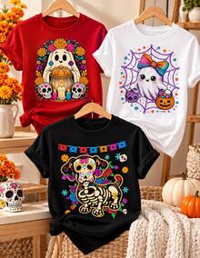 Women T-Shirts - Black White Red - View 1