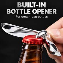 Dynamic Balance Bird Bottle Opener, Silver Bird-Shaped Ornament With Display Base, Suitable For Desk And Bar - Silver - View 3