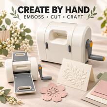 Handheld Manual Embossing Machine, Manual Roller Paper Craft Die Cutting Machine, DIY Scrapbook Greeting Card Embossing Tool, Portable No-Power Hand-Operated Cutting And Embossing 2-In-1 Tool, Cardstock Scrapbook Crafting Machine - Multicolor - View 11