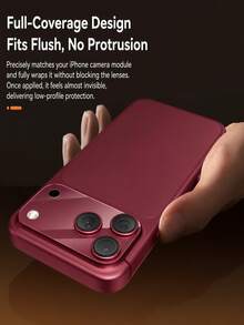 5Pcs Matte Lens Fibre Base Soft Film Anti-Fingerprint Camera Lens Protector, Full Cover Anti-Scratch Transparent Matte Camera Lens Protective Film Compatible With IPhone Duo 18 Pro Max 17 - Clear - View 2