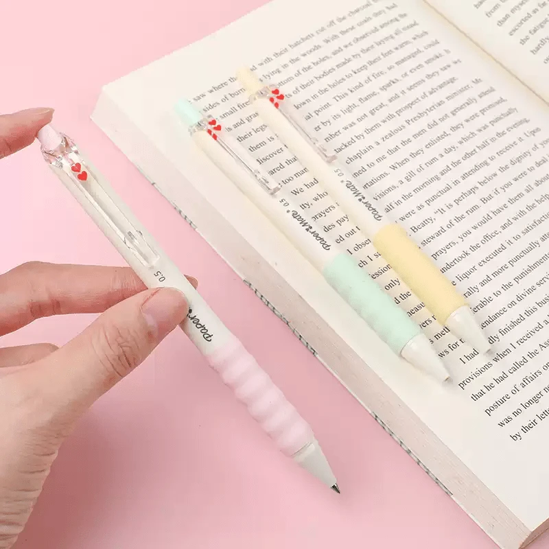 Paper Mate Heart Click 0.5mm Black Ink Gel Pen, Macaron Color Retractable Office Pen - 0.5mm Black Ink - View 1