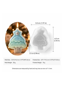 Star-Topped Layered Christmas Tree Mold, Perfect For DIY Christmas Gifts And Holiday Table Decor - Christmas Tree Candle Mold - View 6