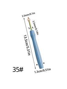 Fixed Head Plastic Handle Punch Needle, Pink And Blue Colors Available, Suitable For Punch Embroidery, Home Decor, Handmade Gifts, Holiday Decorative Paintings And Other Fabric DIY Crafts - Plastic Non-replaceable Needle - View 9