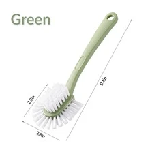 Multi-Functional 5-Sided Shoe Brush, Hard Plastic Bristles, Long Handle Round Design, Suitable For Cleaning Clothes And Shoes, - Multicolor - View 6