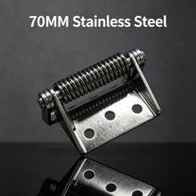 1pc Heavy Duty Stainless Steel Spring Hinge, Auto-Closing Self-Resetting, Industrial Load-Bearing - 70mm Stainless Steel - View 5