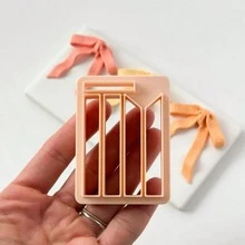 Bow-Shaped Soft Clay Earring Cutter Spring Series Hanging Bow Soft Clay Mold, Used For Making Polymer Clay Jewelry, Polymer Clay Earring Studs Making Tools, Clay Jewelry Making Set, Clay Earring Mold - Apricot - View 4