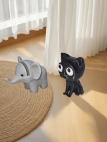 Eyeglass Holder Set, Cat & Elephant Shaped Eyeglass Holder, Cute Plastic Desktop Storage Box, With Eyeglass Holder, Perfect Choice For Home Decor, Suitable As Holiday Gift, Applicable For Halloween, Easter, Valentine's Day And Office Supplies - A - View 9