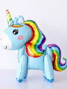 1pc 57cm Assembled Blue Unicorn Party Decoration Aluminum Foil Balloon Unicorn Toy Balloon - View 5