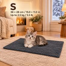 Self-Heating Pet Mat For Dogs And Cats, Soft Arctic Fleece Warm Pet Bed With Reflective Aluminum Foil And Black Non-Slip Bottom, No Electricity Required, Indoor Pet Winter Warm Sleep Mat - Dark Grey - View 13