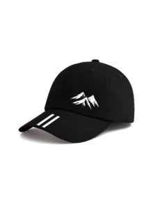 1pc/2pcs Line Mountain Pattern Printed Unisex Street Style Outdoor Sports Baseball Cap & Crossbody Bag, Adjustable, Gift For Yourself Or Friends - Multicolor - View 14