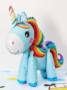 1pc 57cm Assembled Blue Unicorn Party Decoration Aluminum Foil Balloon Unicorn Toy Balloon - View 7