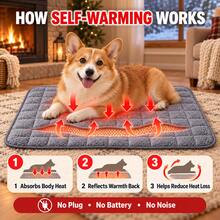 2026 Upgraded Self-Heating Pet Mat, Suitable For Dogs And Cats, Soft Lamb Fleece Warm Dog Bed And Cat Bed, Reflective Warm Winter Pet Sleeping Pad, Non-Slip Bottom, No Electricity Required, Comfortable Cage Mat, Suitable For Sofa, Floor And Kennel - Grey - View 4