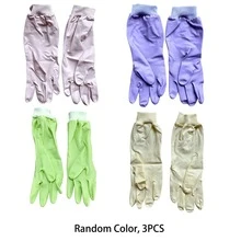 1/3pcs Thick PVC Dishwashing Gloves, Single Layer With Built-In Hook, Elastic Cuff Design, Multipurpose Cleaning For Kitchen, Bathroom And Laundry - A - View 15