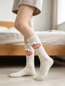 1/5 Pairs Funny 3D Eyeball Playful Expression Innovative Mid-Calf Socks - Multicolor - View 8
