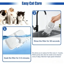 COOYOMOO 12 Pack Cat Water Fountain Filter, Cat Water Fountain Replacement ForCat And Dog Home Compatible With PLWF106/116/PLWF115/105 - 1L - View 5