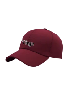 12 Zodiac Signs Baseball Cap, Vintage Gothic Letter Print Red Dad Hat, Adjustable Unisex Casual Cap, Holiday Party Daily Accessory, Couple Gift - Burgundy - View 5