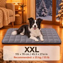 2026 Upgraded Self-Heating Pet Mat, Suitable For Dogs And Cats, Soft Lamb Fleece Warm Dog Bed And Cat Bed, Reflective Warm Winter Pet Sleeping Pad, Non-Slip Bottom, No Electricity Required, Comfortable Cage Mat, Suitable For Sofa, Floor And Kennel - Grey - View 10
