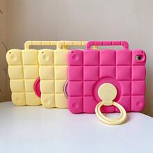 Shockproof Silicone Case With Handle & 360° Rotating Ring Kickstand, 6 Optional Ring Colors, Full Coverage Tablet Protective Cover For IPad - Multicolor - View 7