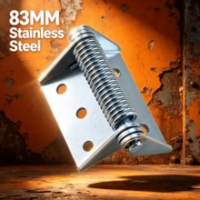 Self-Closing Spring Hinge, Suitable For Heavy-Duty Trucks And Industrial Doors, Brushed Finish, Waterproof, High Load Capacity - 83mm Iron - View 2