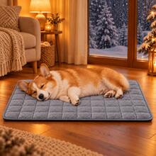 2026 Upgraded Self-Heating Pet Mat, Suitable For Dogs And Cats, Soft Lamb Fleece Warm Dog Bed And Cat Bed, Reflective Warm Winter Pet Sleeping Pad, Non-Slip Bottom, No Electricity Required, Comfortable Cage Mat, Suitable For Sofa, Floor And Kennel - Grey - View 8