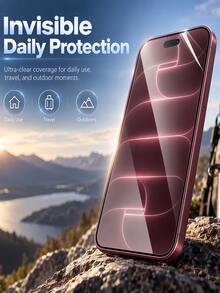 3Pcs HD Clear Hydrogel Film, Self-Healing Soft Screen Protector, High Clarity Smooth Touch Anti-Scratch Full Coverage Phone Screen Film Compatible With IPhone 18 Pro Max 17 16 15 Plus 14 13 12 11 Series - Clear - View 9