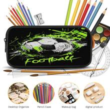 Splatter Football Street Graffiti Style 2D Print 3 Pieces Set, Side Elastic Mesh Pocket Water Bottle Holder, Wide Thick Breathable Adjustable Shoulder Strap, Fashion Football Fan Commute Game-Watching Sports Travel Storage Set - Printed Bag - View 2