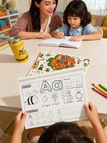 32-Page Spanish Alphabet Coloring And Tracing Book For Kids, Educational And Fun With Cute Illustrations, Ideal For Early Learning And Handwriting Practice, Perfect Gift For Preschoolers To Learn Letters And Vocabulary, Suitable As Birthday, Christmas, And Back-To-School Gift - Multicolor - View 8