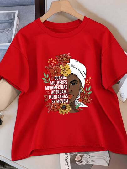 Camiseta Feminina Mulheres Adormecidas Feminista Estilosa Força Feminina 100% Algodão Promoção