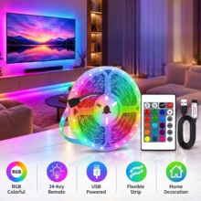 3535RGB LED Strip Light, 24-Key Remote Control, USB Powered Color Changing Flexible Light Strip For Home Decoration - RGB Light Strip - View 1