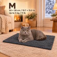 Self-Heating Pet Mat For Dogs And Cats, Soft Arctic Fleece Warm Pet Bed With Reflective Aluminum Foil And Black Non-Slip Bottom, No Electricity Needed, Indoor Pet Winter Warm Sleep Pad - Dark Grey - View 13