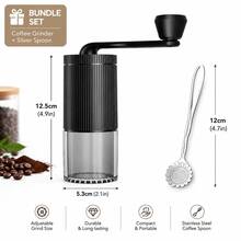 Manual Coffee Grinder, Hand Coffee Mill, Coffee Bean Grinder, Hand Coffee Grinder, Extended Crank Design For Effortless And Smooth Grinding - Multicolor - View 13