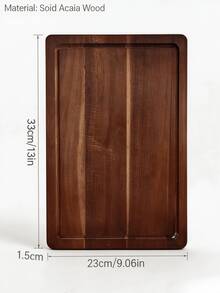Heavy-Duty Solid Wood Cutting Board, Kitchen Cutting Board, Wooden Cutting Board, Cheese Board, Suitable For Cutting Vegetables, Cutting Boards, And Platters. It Can Cut Meat, Fruits, Vegetables, Cheese, And Dishes. Stylish Tableware, Kitchen Essential, Kitchen Tool, Kitchen Accessory, Cutting Board, Wooden Board. - Brown - View 11