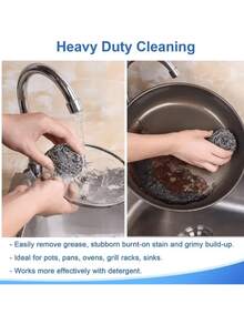 20 buah Bola Kawat Baja Ajaib, Sikat Pembersih Tugas Berat Stainless Steel untuk Mencuci Piring, Sikat Pembersih Penghilang Karat Panci Dapur, Satuan Tanpa Kemasan Individual - Beraneka warna - View 7