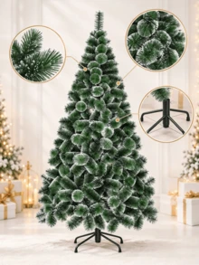 Snow-Dusted Artificial Christmas Tree In Multiple Sizes. Boasts Dense, Fluffy Branches With Natural, Realistic Snow Effect. Comes With A Stable Stand For Easy Assembly. Great For Home And Shop Decor To Build A Rich Christmas Vibe. - Multicolor - View 4
