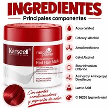 Karseell ماسك الشعر الملون باللون الأحمر من كارسيل، يعزز نغمات الماهوجني والنحاس الأحمر، مغذي ومرطب ومصلح ومضاد للتجعد للشعر الجاف والتالف والمصبوغ، للاستخدام المهني الأسبوعي، 500 مل - الأحمر - مشاهدة 4