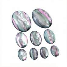 5-20pcs 13x18mm 18X25mm 30x40mm Oval Black Shell Color Flat Back Resin Cabochons Cameo DIY Jewelry Making Accessories - Resin Card Gem - View 2