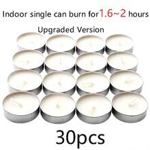 30pcs Smokeless Tea Light Candles, Romantic Atmosphere Candles, Suitable For Candle Warmer And Party Decoration - Multicolor - View 12