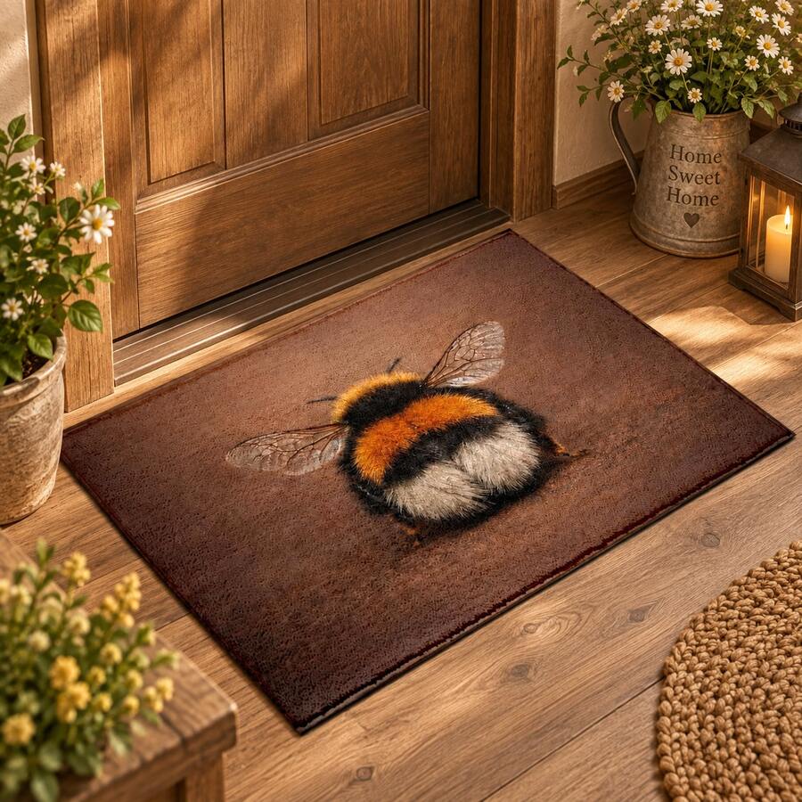 2D Bear Peak Pattern Printed Long Runner Rug, Indoor Entrance Mat, Bedroom Bedside Mat, Kitchen Runner Mat, Suitable For Living Room, Laundry Room, Bathroom - Multicolor - View 1