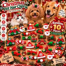 Christmas Dog Hair Clips Accessories, Random 5/10/20pcs Mixed Color Pet Hair Clips, Suitable For Cats And Dogs, Cute Puppy Decorations, Holiday Dog Supplies - Multicolor - View 6