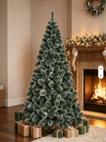 Snow-Dusted Artificial Christmas Tree In Multiple Sizes. Boasts Dense, Fluffy Branches With Natural, Realistic Snow Effect. Comes With A Stable Stand For Easy Assembly. Great For Home And Shop Decor To Build A Rich Christmas Vibe. - Multicolor - View 2