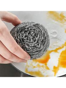 20 buah Bola Kawat Baja Ajaib, Sikat Pembersih Tugas Berat Stainless Steel untuk Mencuci Piring, Sikat Pembersih Penghilang Karat Panci Dapur, Satuan Tanpa Kemasan Individual - Beraneka warna - View 3
